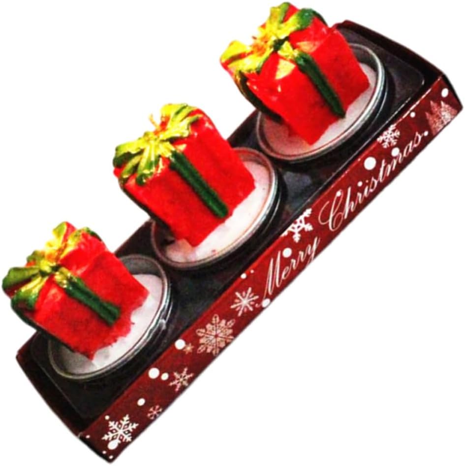 3pcs Creative Christmas Candle Party Candle Desktop Adornment Xmas