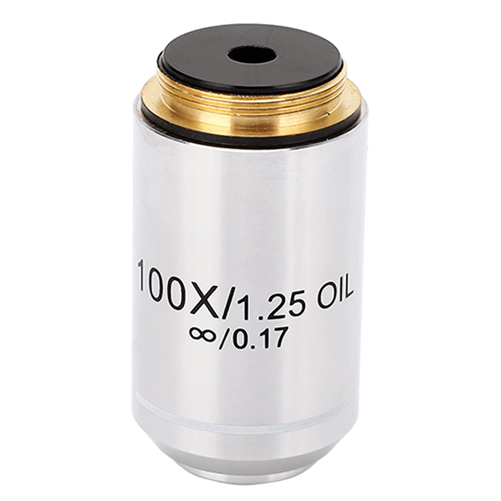 Lente de Objetivo Infinito, Lente de Objetivo Infinito 100X Lente de Objetivo de Microscopio de Interfaz RMS Estándar de 20,2 Mm, Microscopios Binoculares Compuestos