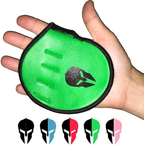 GLADIATOR GYM GEAR Weight Lifting Grip Shield – Genuine Leather Palm Protection Gym, Machine, and Kettlebell Gloves Alternative for Cross Training & Body Building. The Ultimate for Men Women (Green)