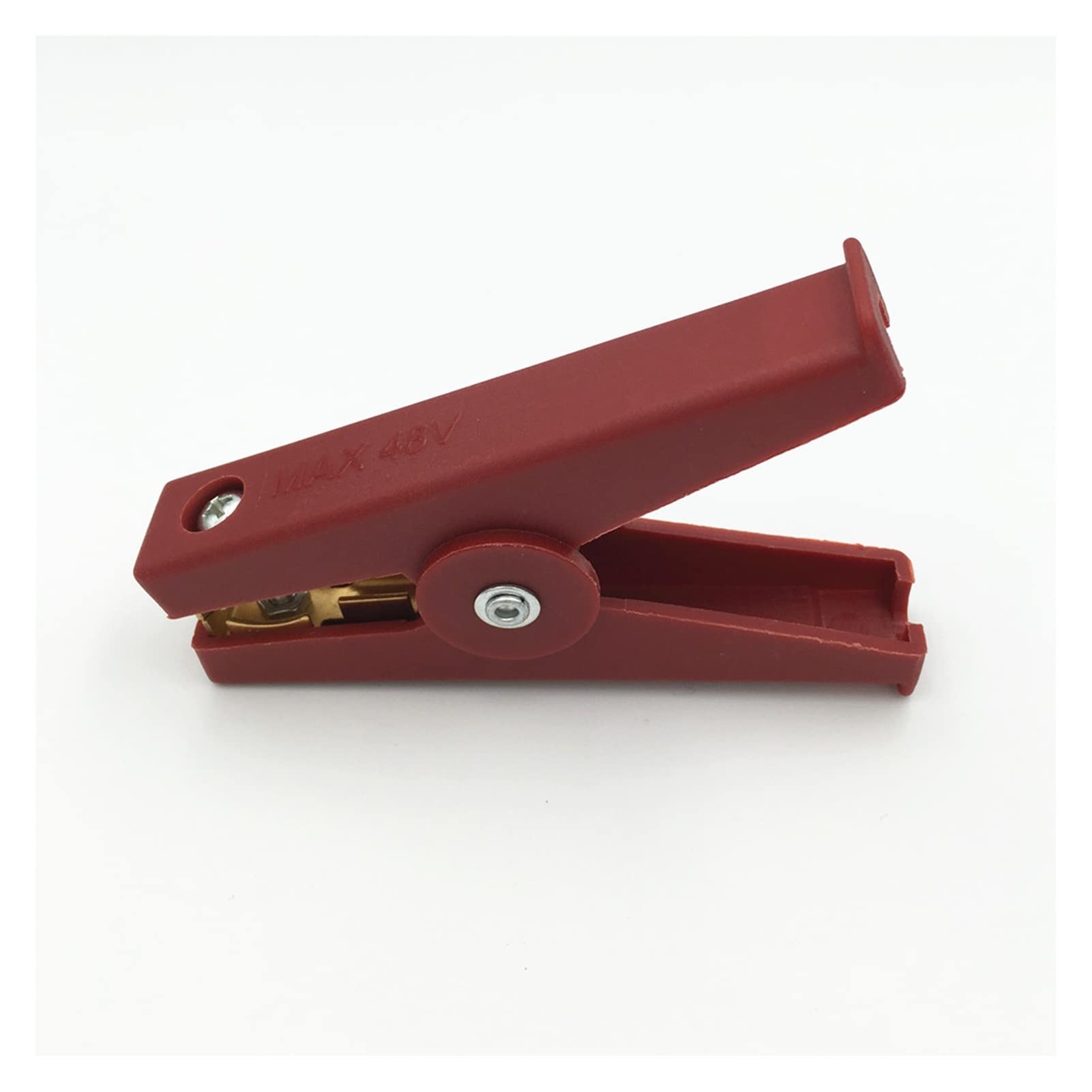 8 Uds 100A Coche Aislado Prueba de batería Plomo Pinza de cocodrilo Abrazadera Cobre amablemente (Color : Rot)