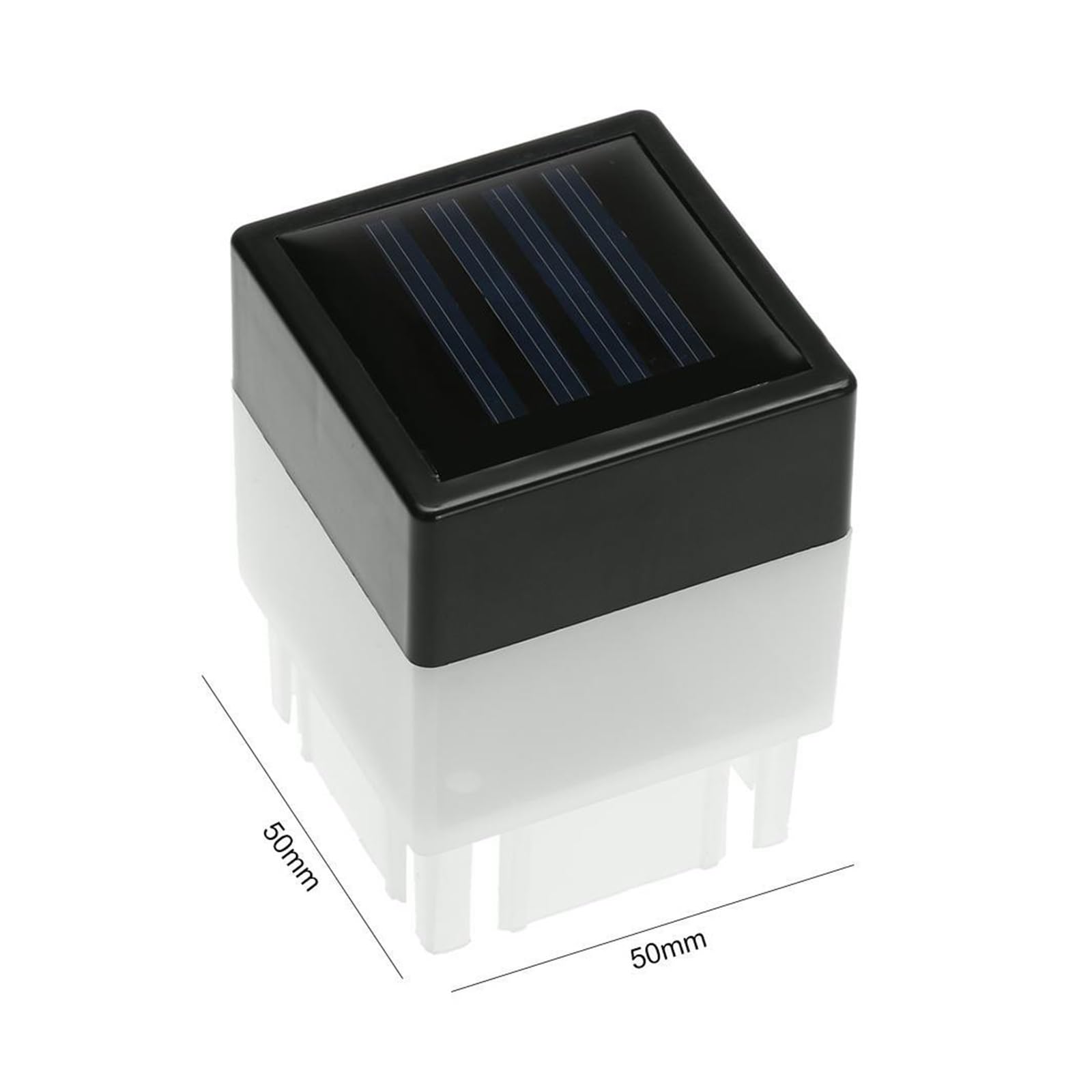 Lampa Słoneczna LED Kwadratowa Wodoodporna Słupek Ogrodzeniowy Basen Ogrodowa Ciepły Biały Zewnętrzny Reflektor Solar Post Cap Jasne OśWietlenie