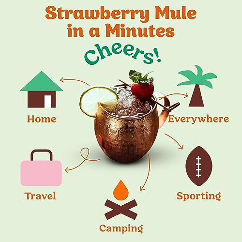image for Craftmix Strawberry Mule, Makes 12 Drinks, Skinny Cocktail Mixers Mosc