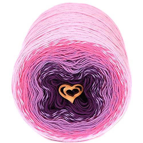 Cake Gradient Soft Cotton Yarn For Hand Knitting Crocheting Multicolor Summer Shawl Baby Blanket Color Changing 9.88 Uncia/984 Yards (801) #TOP18