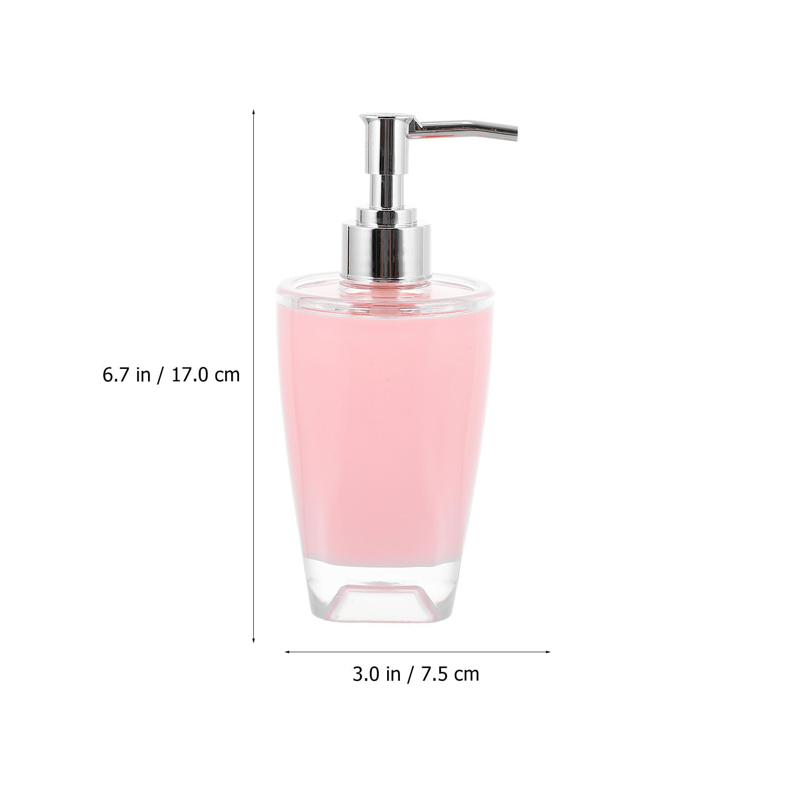 HEALLILY Kit de Accesorios para Baño Rosa en PS Dispensador de Jabón y Portacepillos, Elegante y Funcional para Baño Familiar u Hotel