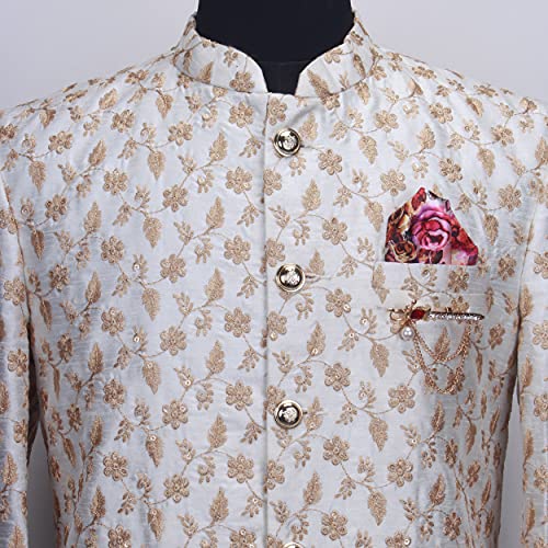 Image of Panjatan Royal Lion Knight Sword with Golden Chain Pin Brooch.