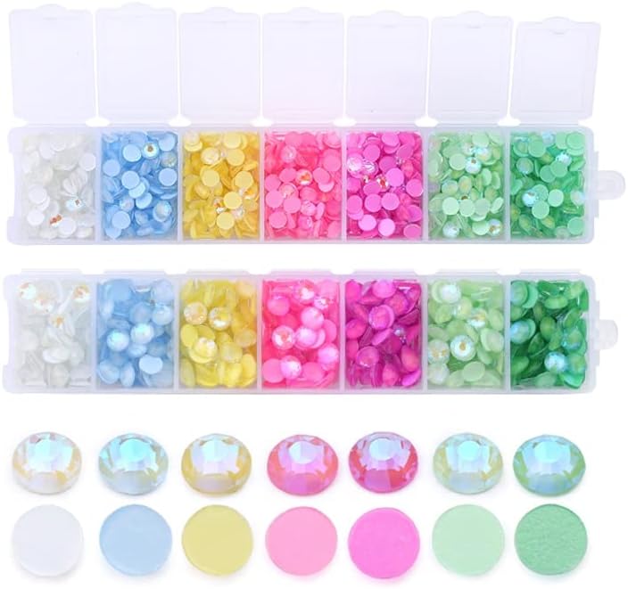 Color Fluorescence Ab Nail Rhinestones Glitter Luminous Noctilucent Color Glass Gem 3D Charm Flatback Strass Art Decorations