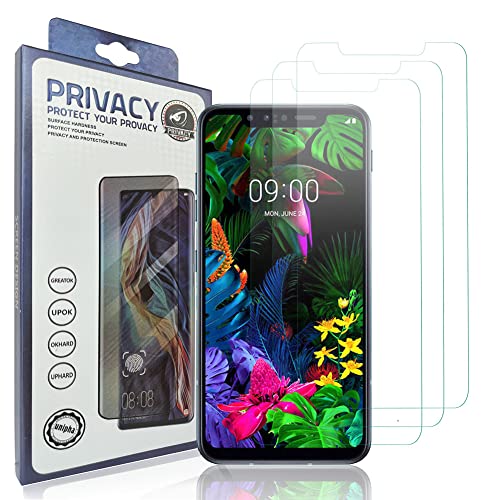 klyeu Protector de Pantalla para LG G8S ThinQ, 9H Dureza Cristal Templado móviles película blindada HD película protectora Compatible para LG G8S ThinQ 3 Piezas Cover