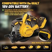 185 mm Akku-Kreissäge für Dewalt 18 V 20 V Akku, 5000 U/min bürstenlose elektrische Kreissäge mit 2 Sägeblättern und Laserführung, 0-45 ° Schrägschnittwinkel, max. 57 mm Schnitttiefe – Ansicht 5