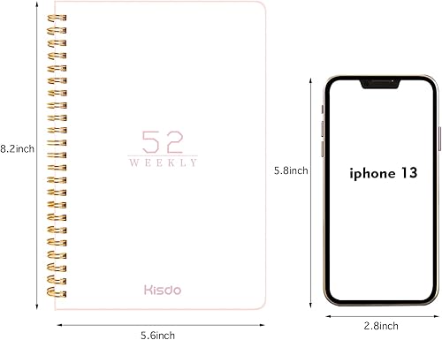 Miniatura 5 de Kisdo Planificador semanal sin fecha con lista de tareas pendientes, Weely Goals, hábitos, 5.7 pulgadas x 8 pulgadas para planificación de 52