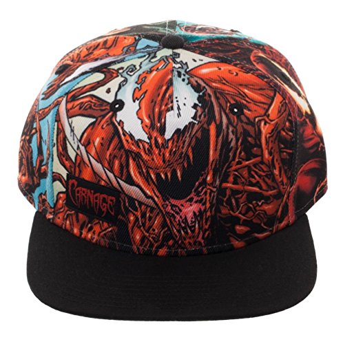 Bioworld Marvel Comics Carnage Sublimated Crown Black Bill Snapback