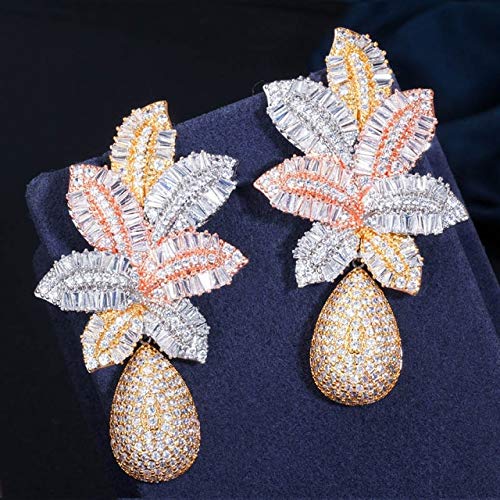 Boucle d'oreille de luxe en micro zircone cubique pour l'éclat de vos grandes fêtes