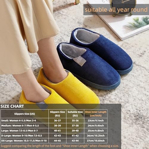 Cotton Slippers for Women Men Indoor Soft Plush Slippers Winter Autumn Warm Slippers Home Bedroom Shoes Cozy Slippers House Slippers2