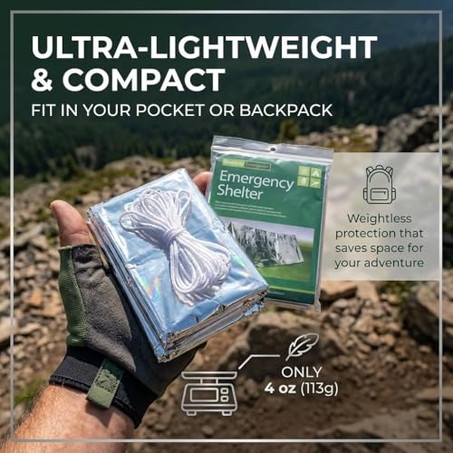 2-Person Mylar Tube Tent with Paracord