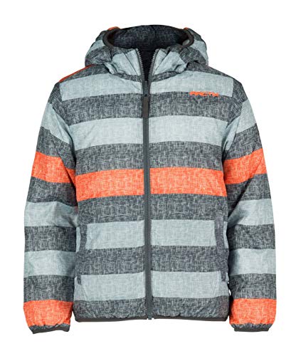 Arctix Boys Super Nova Reversible Insulated Winter Jacket, Chambray Repeat Print Hunter Orange, 2T