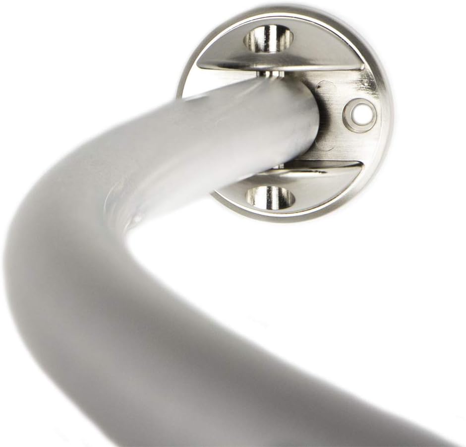 Tenovel Rust Proof Adjustable Curved Shower Curtain Rod 50 72 Inch Shower Curtain Rod Adjustable Stainless Steel Bathroom Rod Brushed Nickel Home Improvement