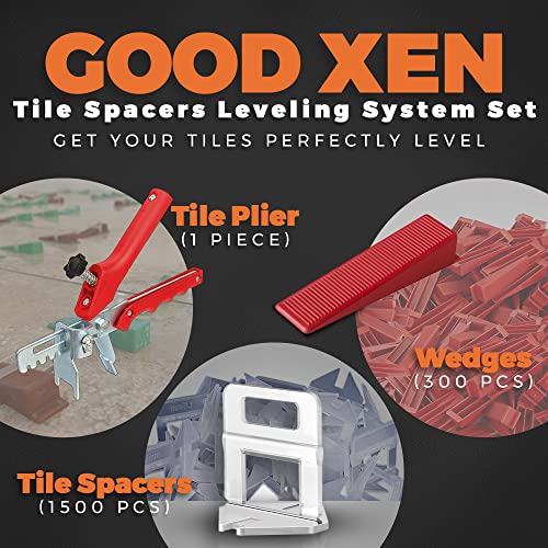 Good Xen Tile Leveling System 1/8 Inch With 1,500 Tile Clips, 300 Leveling Wedges And Plier - Tile Spacers Leveling System Perfect For Pro And Diy Tile Projects. #TOP2