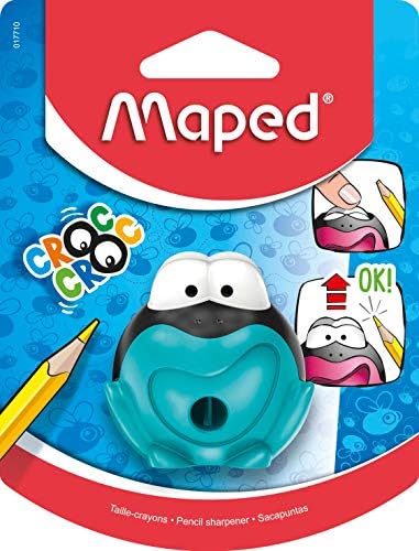 Maped Croc Croc Frog One Hole Canister Pencil Sharpener, Assorted colors 017710