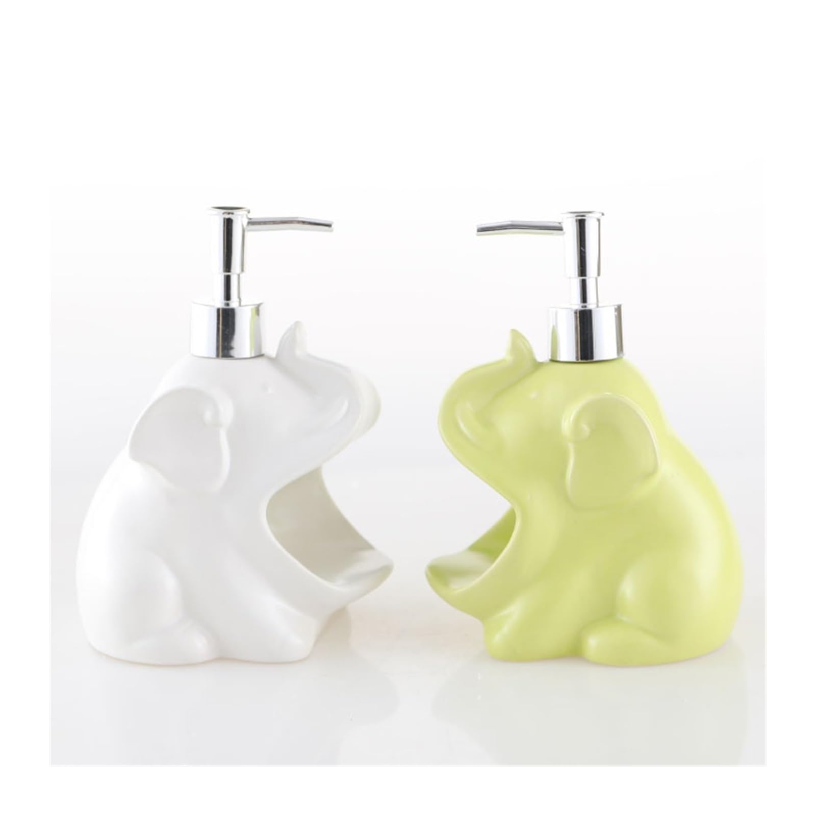 Dispenser di Sapone Dispenser di sapone a forma di elefante, pompa for sapone a tinta unita, bottiglia di sapone in ceramica for detersivo for piatti, shampoo da bagno e altro (600 ml/20,29 once) disp