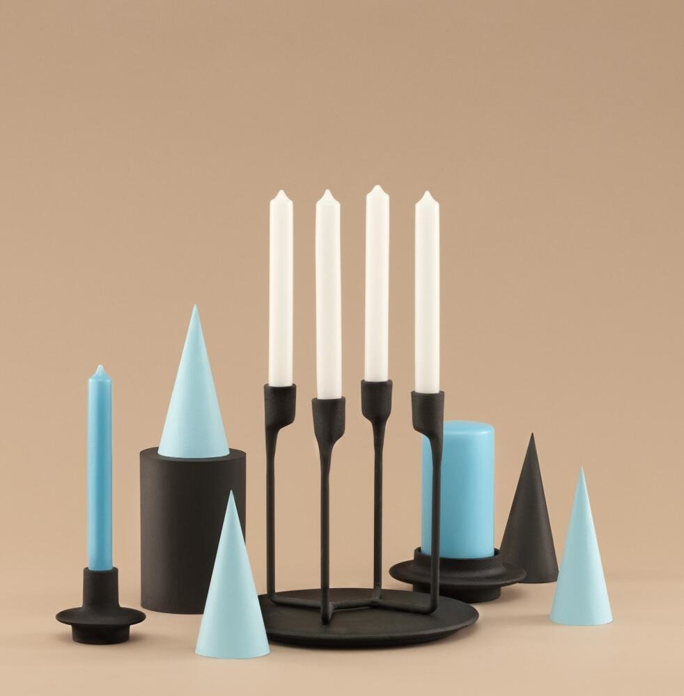 Normann Copenhagen Kerzenständer, Schwarz, 20,4 x 14 x 13 cm
