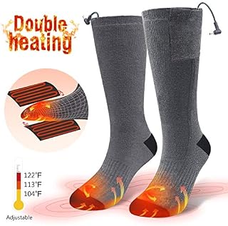 CAVEEN Heated Socks Men Women Electric Rechargeable Battery Heated Thermal Socks, Winter Warm