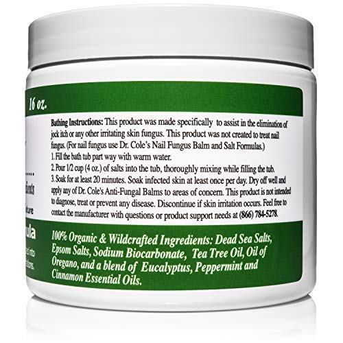 Dr. Cole’s Organic Herbal Skin Fungus Soaking Salts – May Assist With Skin Fungus Infections, Jock Itch, Athlete’s Foot, Etc #TOP1