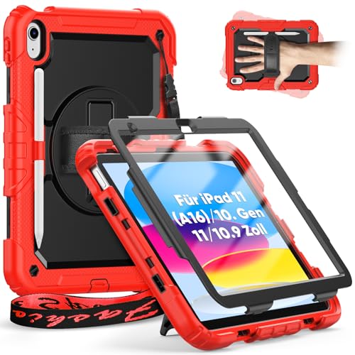 Timecity Hülle für iPad 11(A16) Zoll 2025/iPad 10 Generation Hülle 10.9 Zoll 2022, Stoßfeste Schutzhülle mit Displayschu...