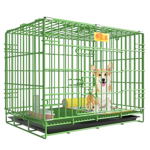 Pet Cage，(Pet cage,(Dog Crates for Small Medium Dogs, Foldable Metal Wire Dog Cage with Double-Door, Outdoor Indoor Pet Kennels, Includes Leak-Proof Pan, Divider Panel,19.7Lx14.5Wx17.3H