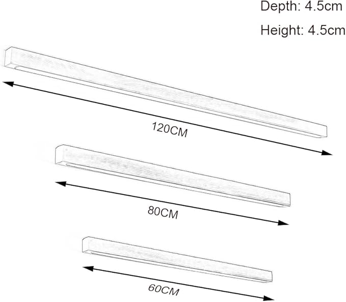 Mjsdjof Creatieve houten strip wandkandelaar, houten lange bedlamp, achtergrond muur sfeerlamp met acryl lichtgeleider lampenkap muur wasmachine lampen, moderne LED 3 kleuren modus wandlampen photo 3
