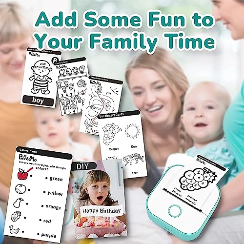 Mini Pocket Printer, New Upgrade Fast Printing Portable Mini Thermal Printer, Wireless Bluetooth Photo Printer Portable Sticker Printer Diy Scrapbook (White) #TOP1