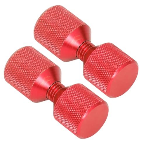 Two Hole Flange Pins, Anodized Aluminum Double Hole Pins Set, Quick and Easy Alignment for 0.5 to 14in 150LB Flanges, Lightweight and Ergonomic Design, Fitment for Automotive (Red)