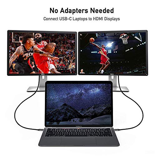 Qgeem Usb C To Hdmi Cable, Usb Type C To Hdmi Cable 4Ft 4K Thunderbolt 3 Compatible With Macbook Pro 2020, Ipad Pro, Samsung S9 S10, Surface Book 2 #TOP5