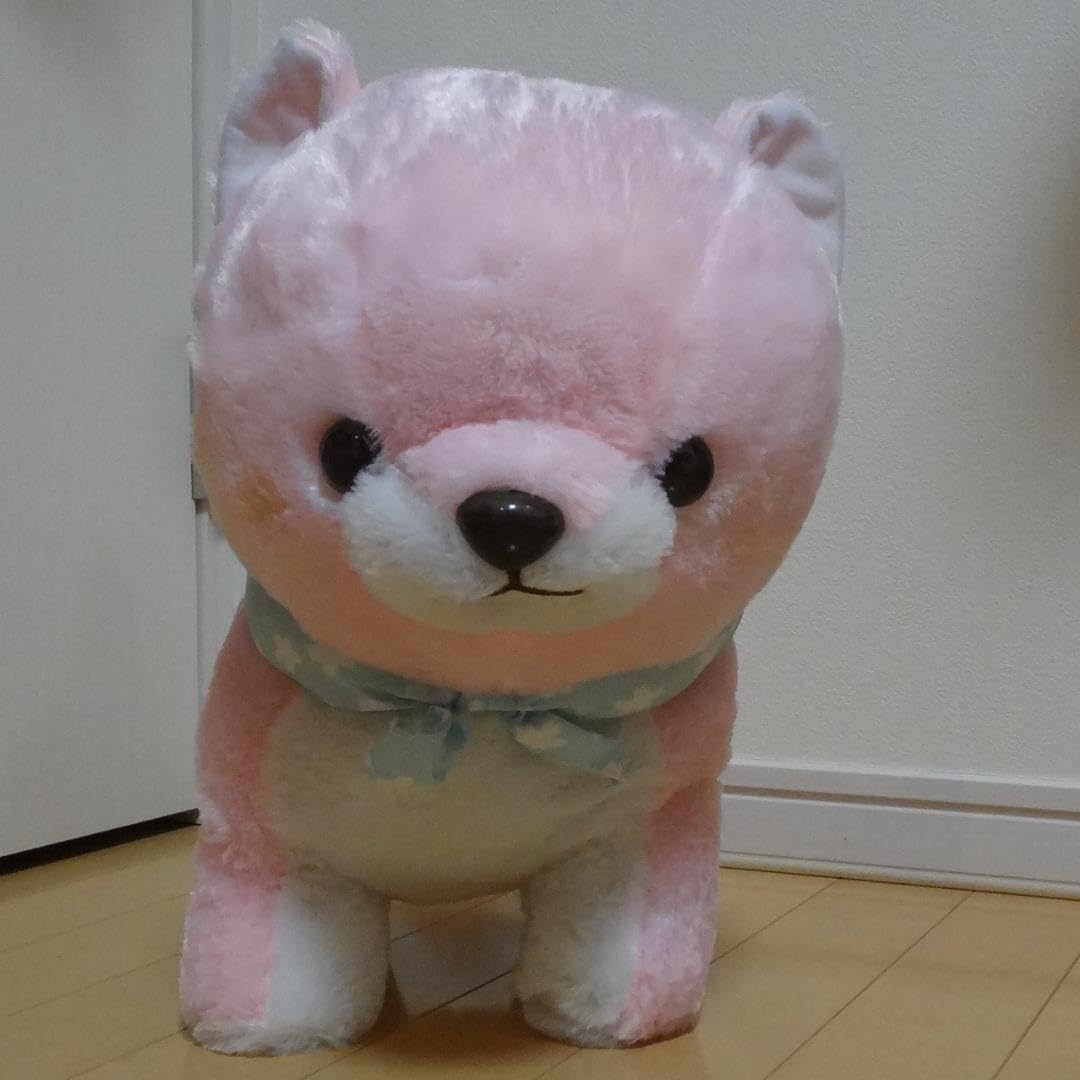 Amazon.co.jp: 豆しば三兄弟 ふんわり桜色 BIG ぬいぐるみ 豆太郎