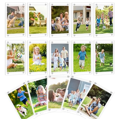 15 Pack Magnetic Acrylic Picture Frames for Fridge
