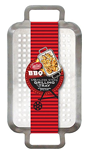 Tablecraft 13.5" Stainless Steel Grilling Pan With Handles | Great For Outdoor Barbecues And Grills #TOP24