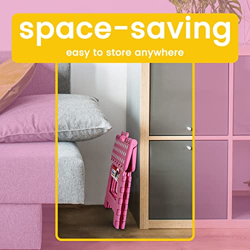 Acstep Acko 9 Inch Folding Step Stool - The Lightweight Step Stool Is Sturdy And Safe Enough. Opens Easy With One Flip. Great For Kitchen, Bathroom, Bedroom Pink #TOP6