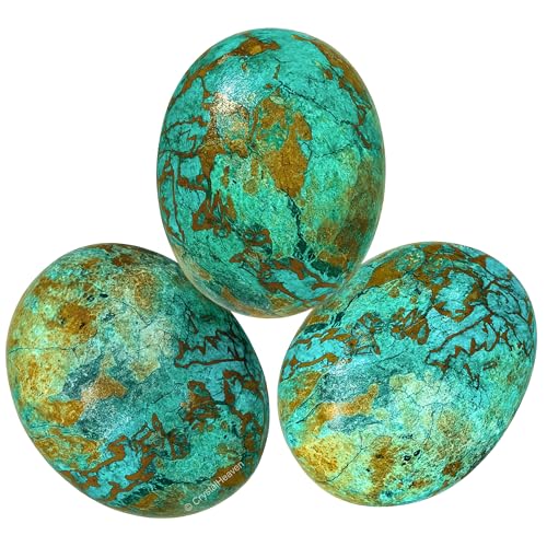 Image of Crystal Heaven Chrysocolla Palm Pebbles Stones For Anxiety Stress Relief Massage-Aaa Grade Original Healing Gemstone Agate Palm Stone For Yoga Meditation Spiritual Reiki Feng Shui