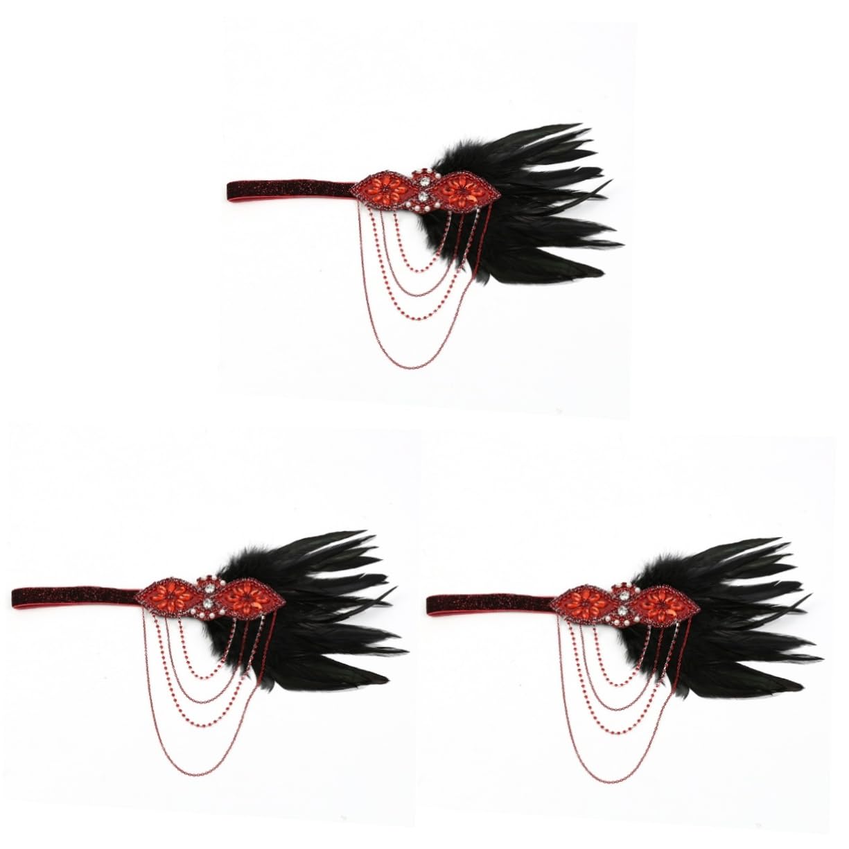 minkissy 3piezas Diadema De Cadena Borlas Para Mujeres Accesorios Elegantes Para Fiesta Bailes y Ocasiones Especiales Tocado Ligero y Cómodo Para Novias y Fotografía