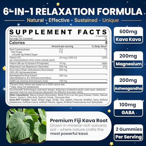 NEVISS Kava Kava Gummies with GABA & Ashwagandha
