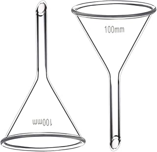 100mm Glass Funnel, Short Stem, Borosilicate Glass, Heavy Wall, Karter Scientific 213V12 (Pack of 2)