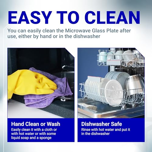 BlueStars Microwave Glass Plate 12.5"/31.5cm - Replaces WB39X10003 WB39X10002 W11367904 W10337247 AP6892124 - Universal Fit for GE Samsung Frigidaire Kenmore Emerson - Durable Y-Type Turntable Tray by BlueStars - Image 9