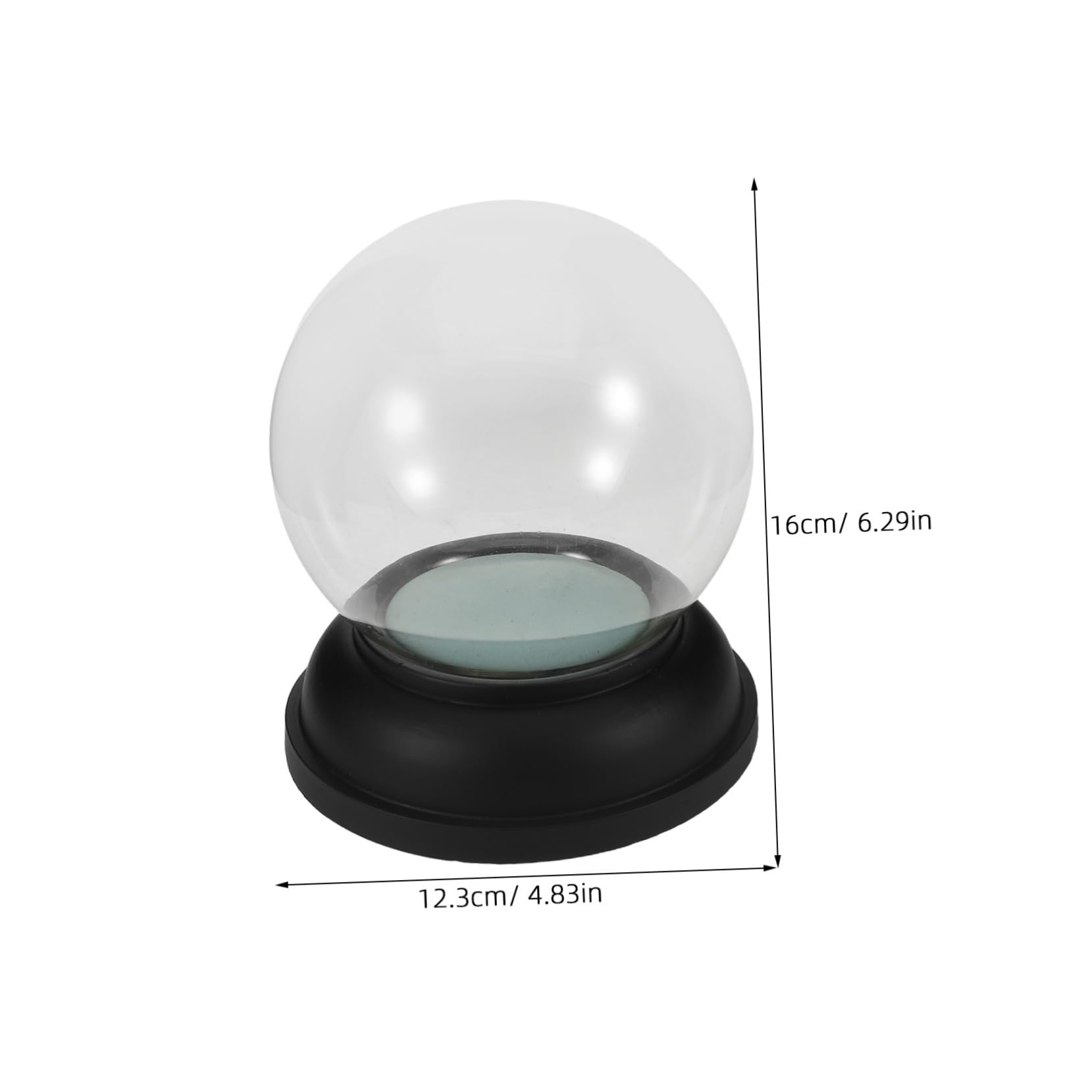 Kit para Hacer Bolas de Nieve Navideñas Bolas de Vacías Base de Resina Negra para Manualidades de Paisaje Musgo y Adornos de Fiesta