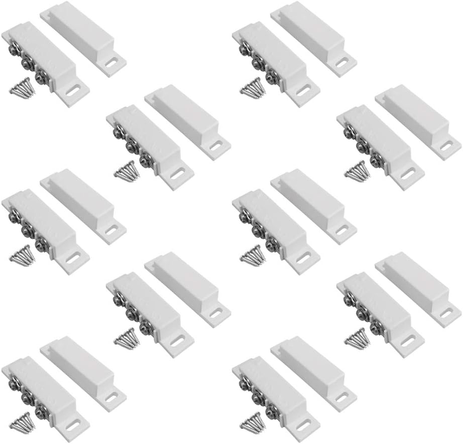 10 Sets Pack of NO&NC Magnetic Door Contacts Alarm Reed Switch Sensor