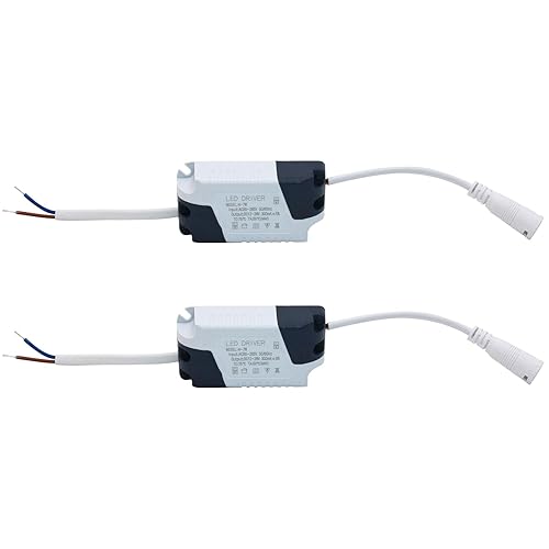 4  7W LED Driver 300mA Corriente constante de alta potencia AC 85-265V Salida 12-28V DC Conector hembra con clip, fuente de alimentación externa