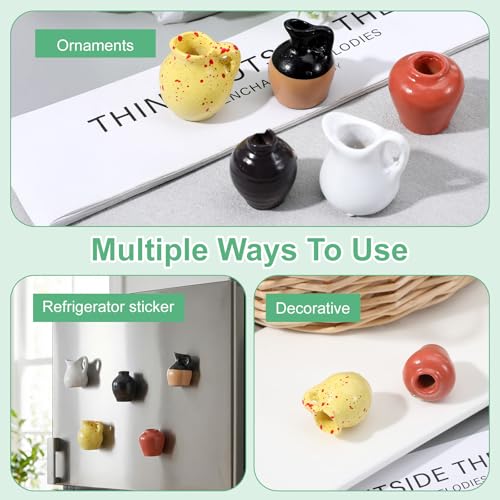 5 Imanes Decorativos Mini Jarrón para Refrigerador miniatura 6