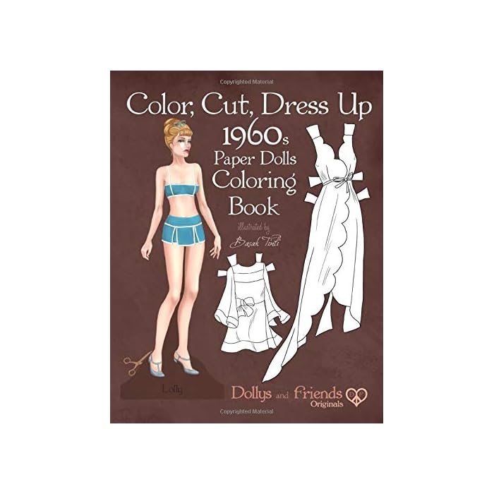 Buy Color, Cut, Dress Up 1960s Paper Dolls Coloring Book, Dollys and