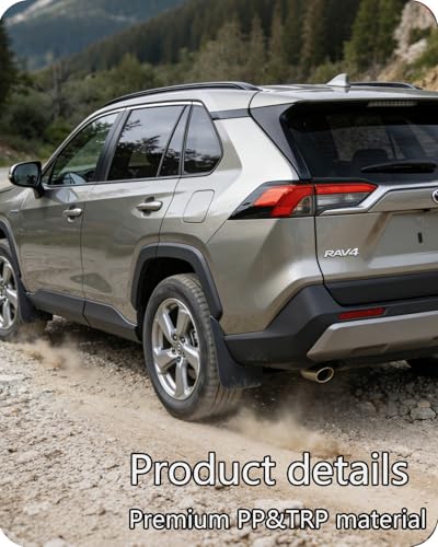 Image of Mud Flaps Compatible with Toyota RAV4 2019-2023, No Drilling Needed, 4PCS Front & Rear Splash Guards, OEM Style Mudguards for Wheel Liner Fenders, All-Weather Protection