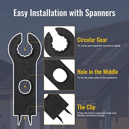 BougeRV 12 peças conector solar conectores de cabo painel solar kit conectores de painel solar conec