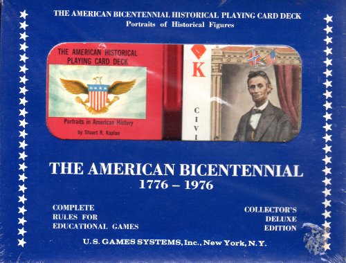 The American Bicentennial historical playing card deck: Portraits of historical