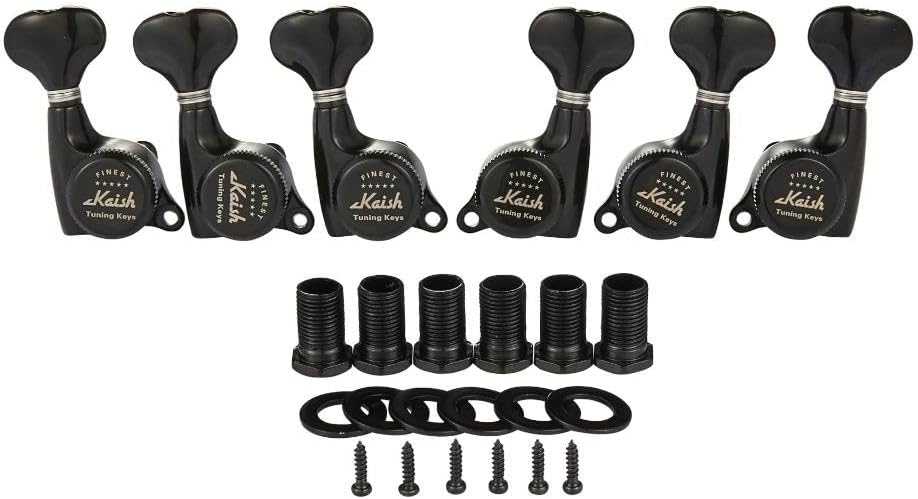 18:1 Gear Ratio Guitar Locking Tuners Locking Machine Heads Locking Tuning Keys Pegs for Strat/Tele/LP/SG most Electric/Acoustic Guitars Chrome