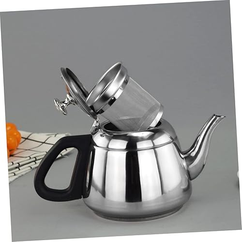 Miniatura 4 de Homoyoyo Hervidor de acero inoxidable de filtración de aceite Olla de aceite Contenedor de aceite de cocina Olla de té de acero inoxidable Filtrado